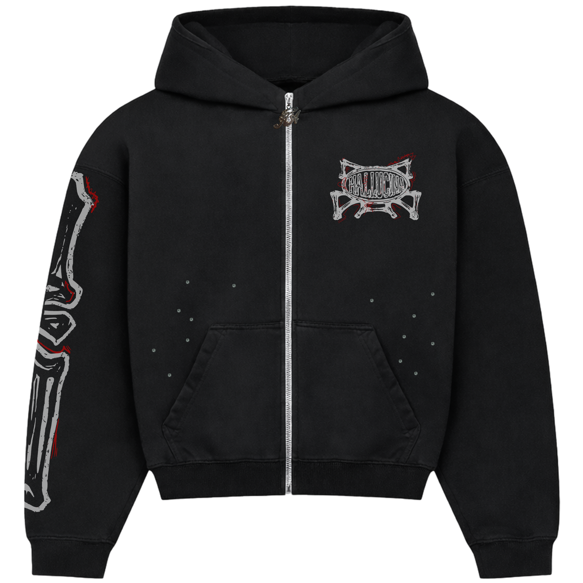トップス message uni THEREDTHREAD black BLACK MADNESS ZIP – Hallucina