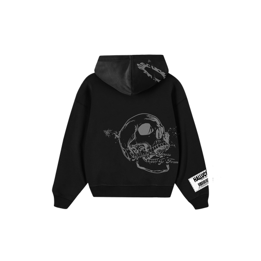 BLACK SKELLY ZIP