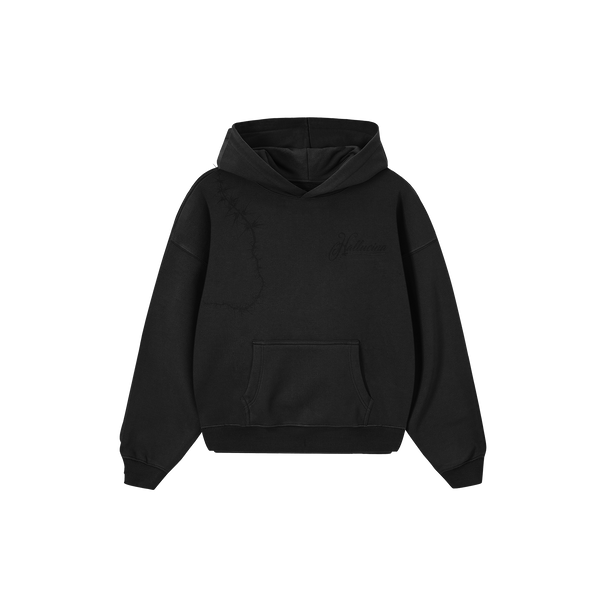 BLACK REWIRED HOODIE – Hallucina
