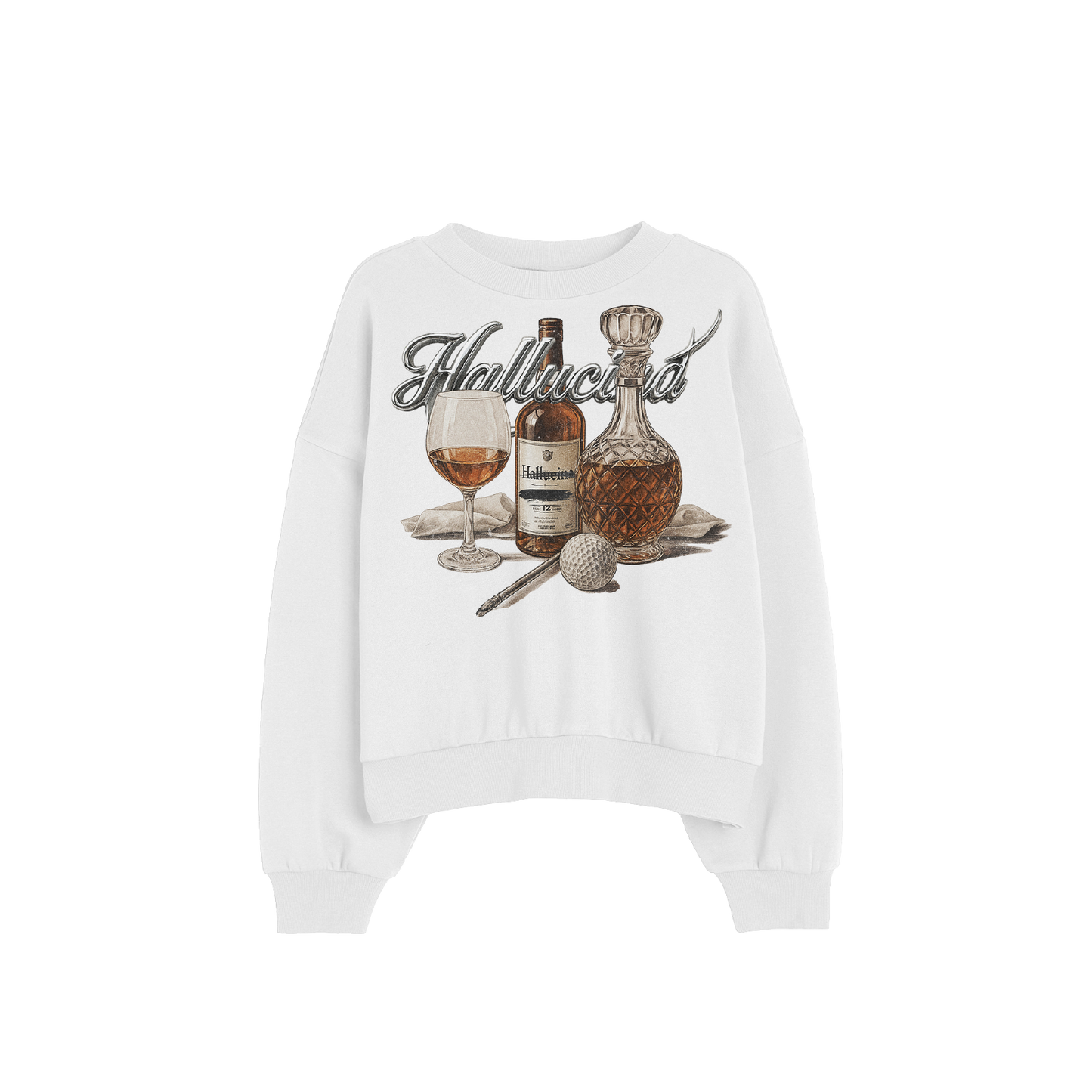 WHITE CHROME CREWNECK